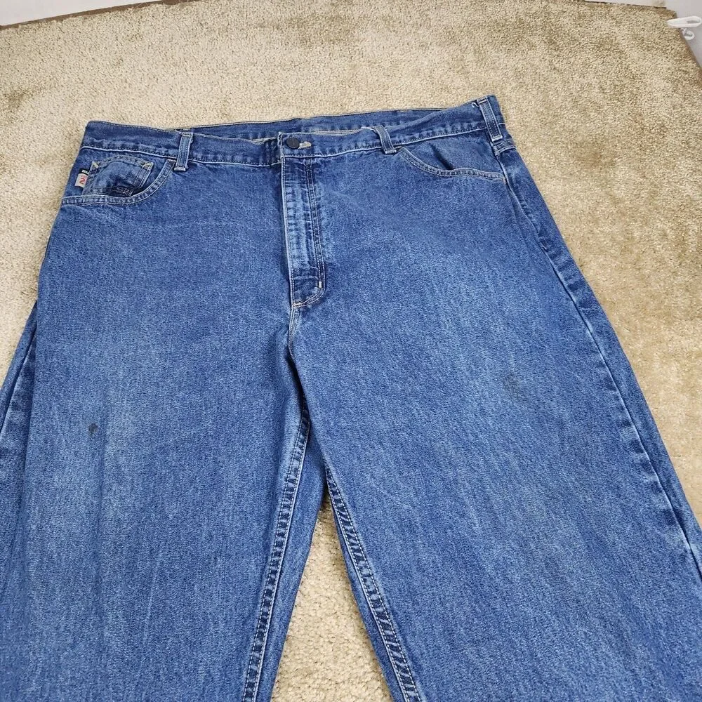 Carhartt FR Relaxed Fit Jeans Mens 42x32 Blue Fire Resistant Denim Straight A229